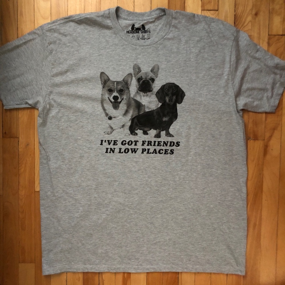 New 2XL "I've Got Friends In Low Places" Corgi Dachshund Dog T-Shirt ModCloth